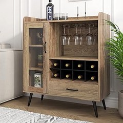 Los mejores muebles bar con botellero ideales para espacios reducidos