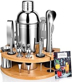 Los mejores sets de barman con soporte de madera de 2023