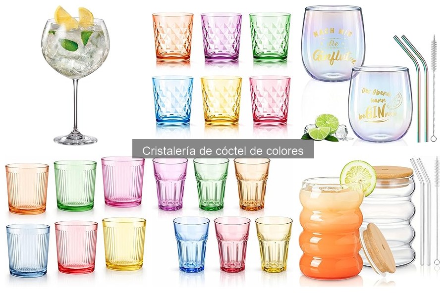 Alternativas a cristalería de cóctel de colores para exteriores