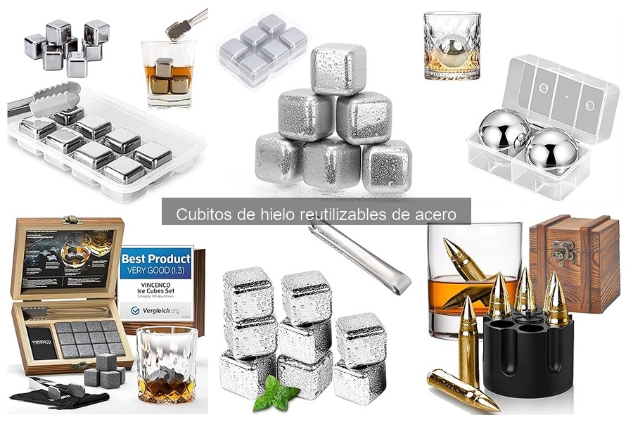 Alternativas a cubitos de hielo reutilizables de acero
