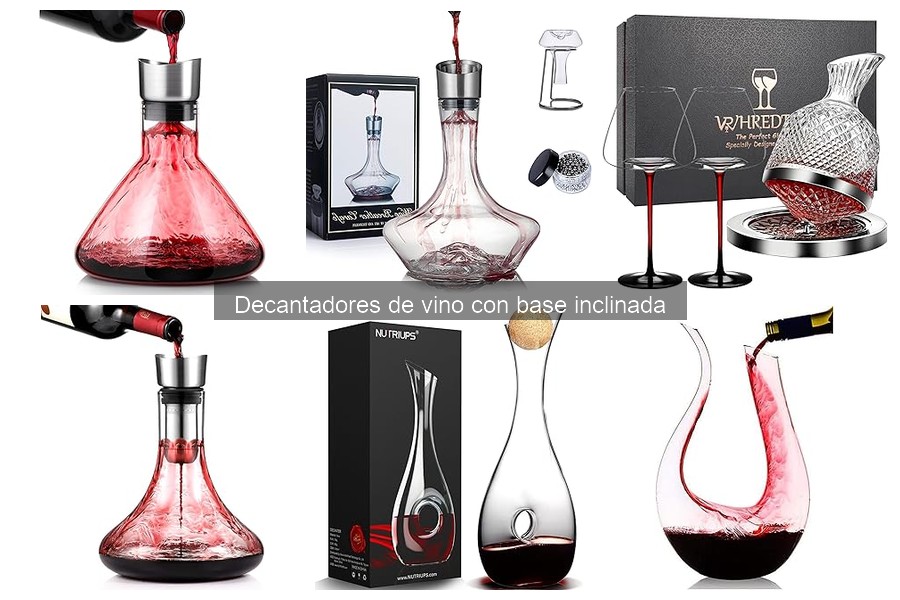 Alternativas a decantadores de vino con base inclinada
