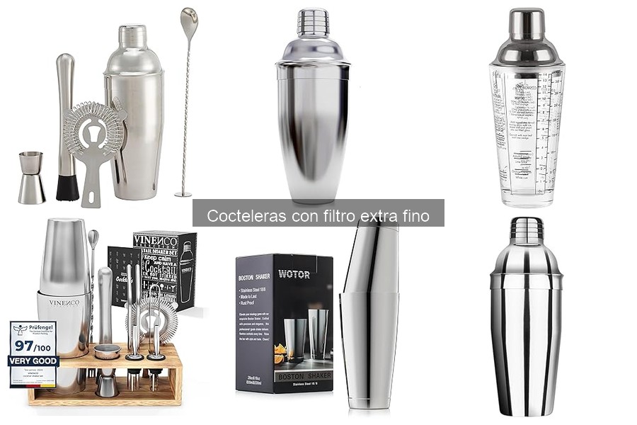 Alternativas a las cocteleras con filtro extra fino