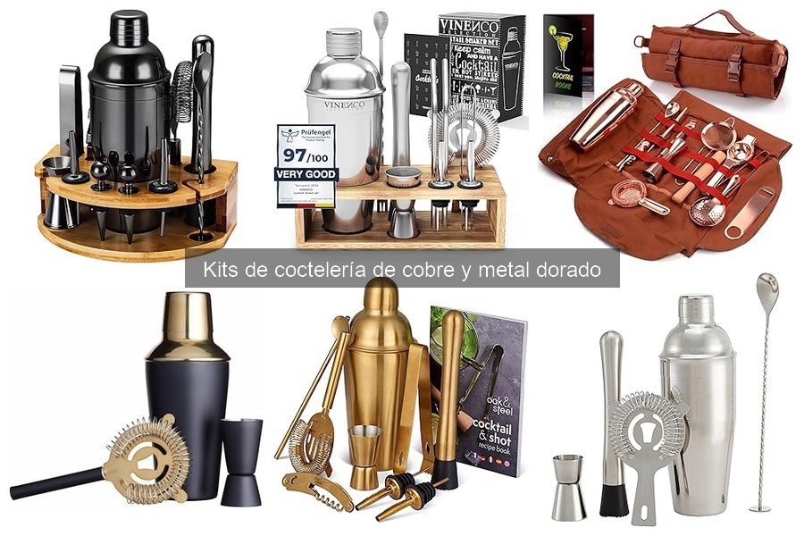 Alternativas a los kits de coctelería de cobre y metal dorado