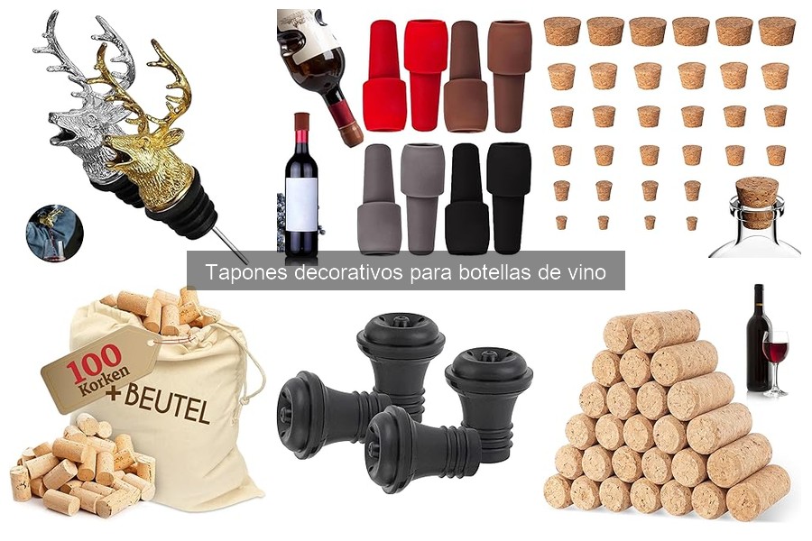 Alternativas a los tapones decorativos para botellas de vino