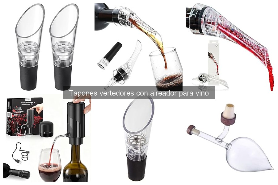 Alternativas a los tapones vertedores con aireador para vino