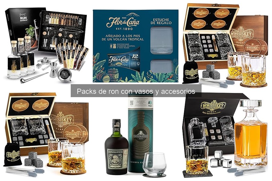 Alternativas a packs de ron con vasos y accesorios