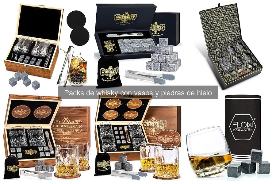Alternativas a Packs de Whisky con Vasos y Piedras de Hielo