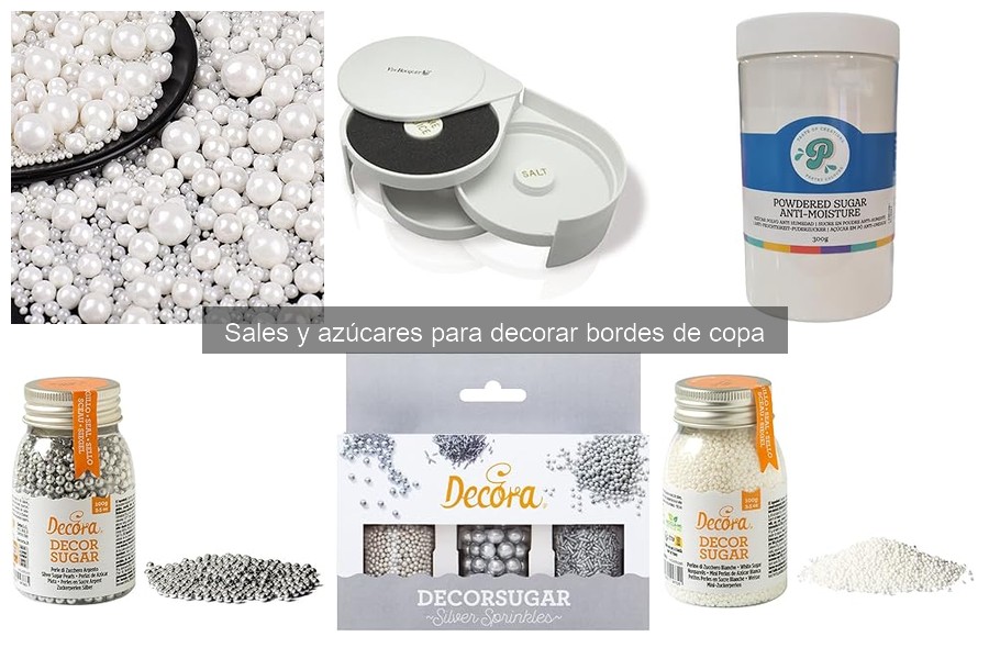 Alternativas a sales y azúcares para decorar copas