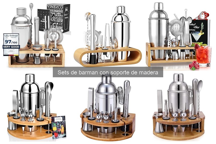 Alternativas a Sets de Barman con Soporte de Madera