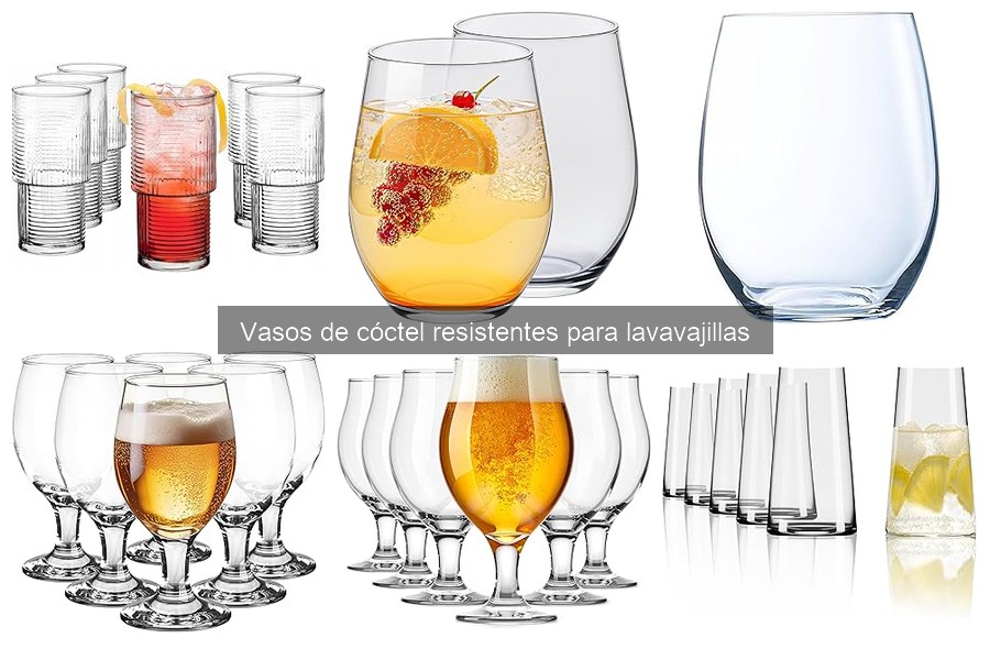 Alternativas a vasos de cóctel resistentes para lavavajillas