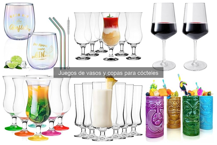 Alternativas creativas a juegos de vasos de cócteles