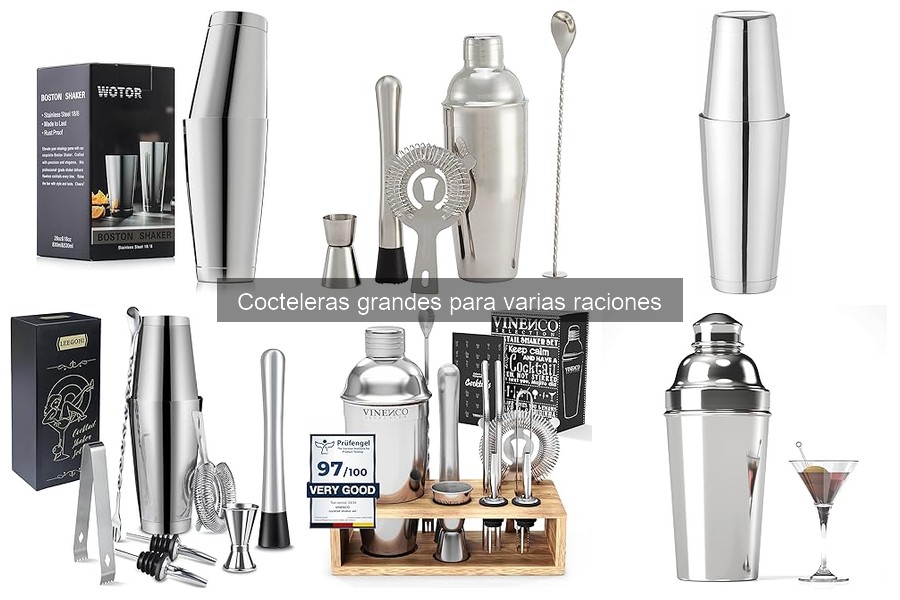 Beneficios de usar cocteleras grandes para múltiples raciones