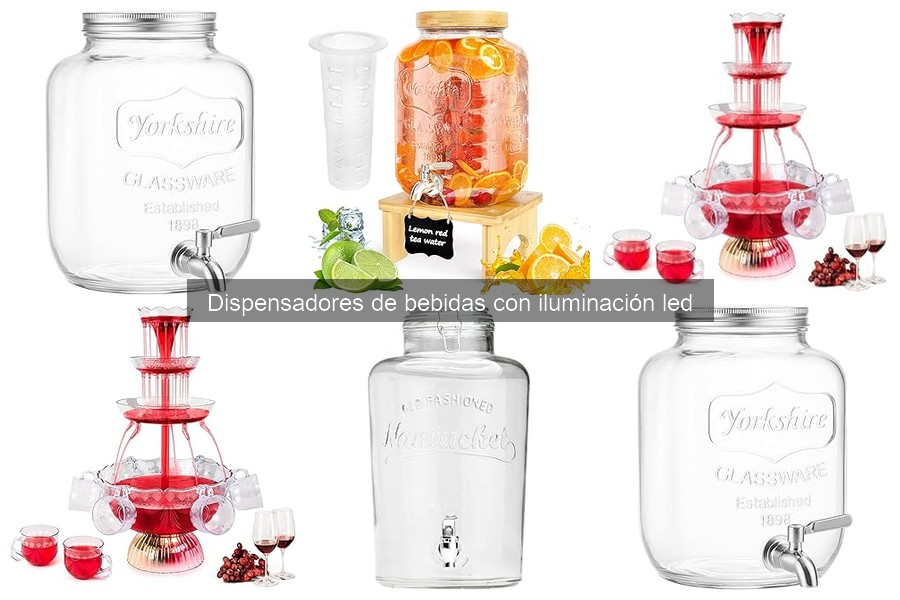 Capacidad ideal de dispensadores de bebidas con LED
