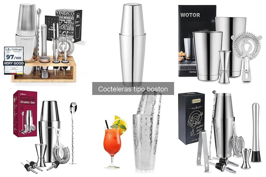 Características clave de una coctelera tipo Boston