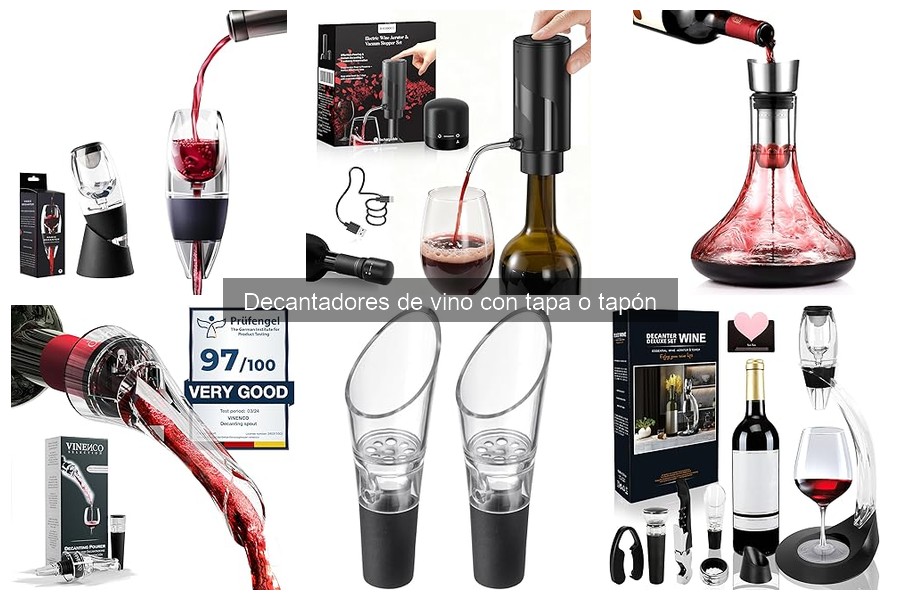 Características de los decantadores de vino con tapón
