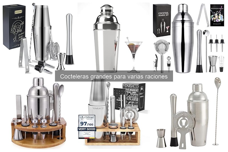 Cocteleras grandes: características y usos en la coctelería