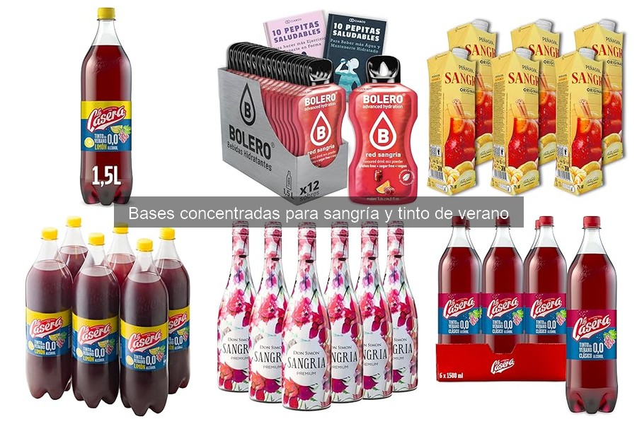 Cómo almacenar bases concentradas para sangría y tinto de verano