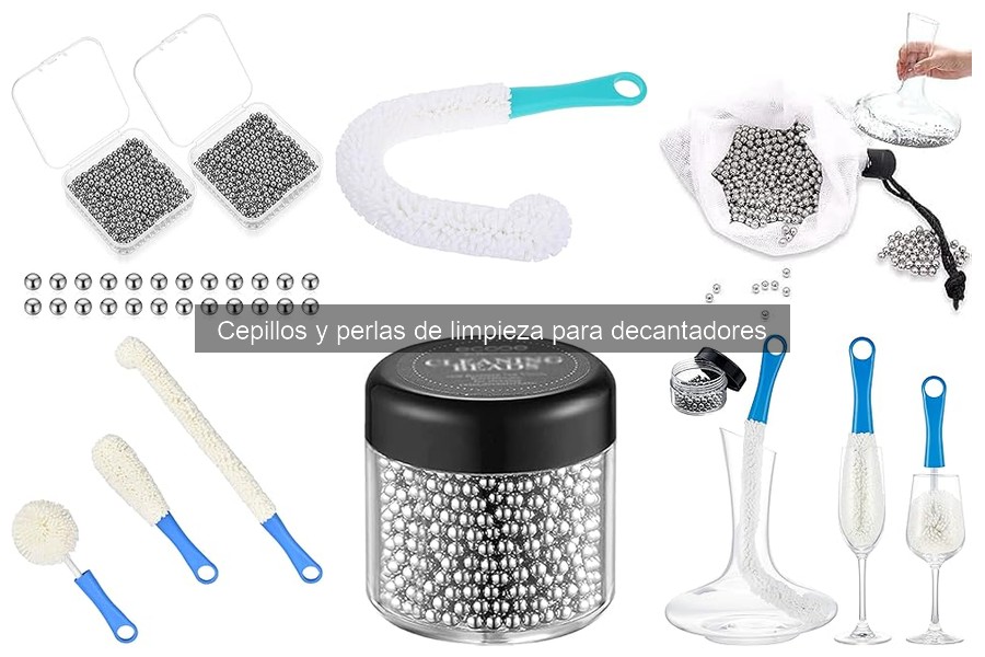 Cómo elegir cepillos y perlas para limpiar decantadores