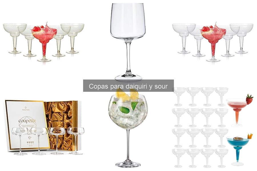 Cómo elegir copas para daiquiri y sour adecuadas