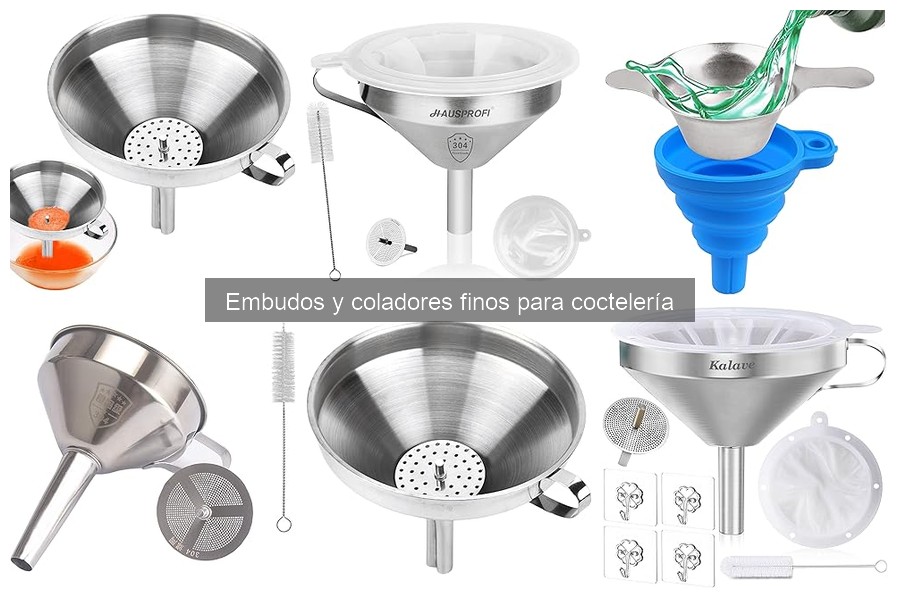 Cómo Elegir el Mejor Embudo y Colador Fino para Coctelería