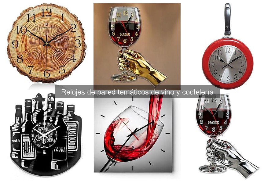 Cómo instalar un reloj de pared temático de vino y cócteles
