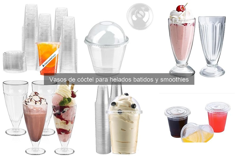 Cómo lavar y mantener vasos de cóctel para helados y batidos