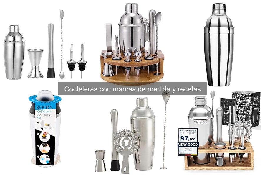 ** Cómo limpiar y mantener cocteleras con marcas de medida