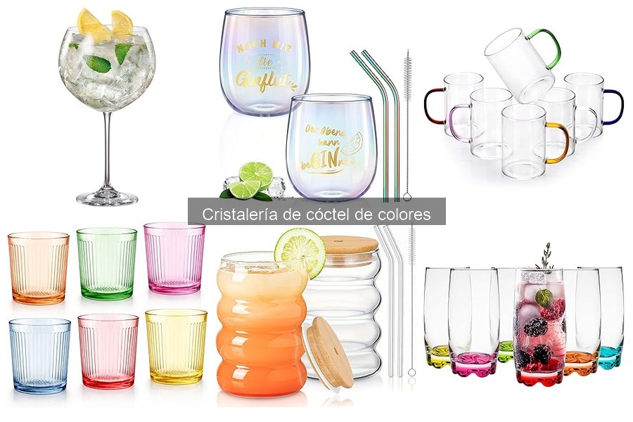 Cómo limpiar y mantener cristalería de cóctel de colores