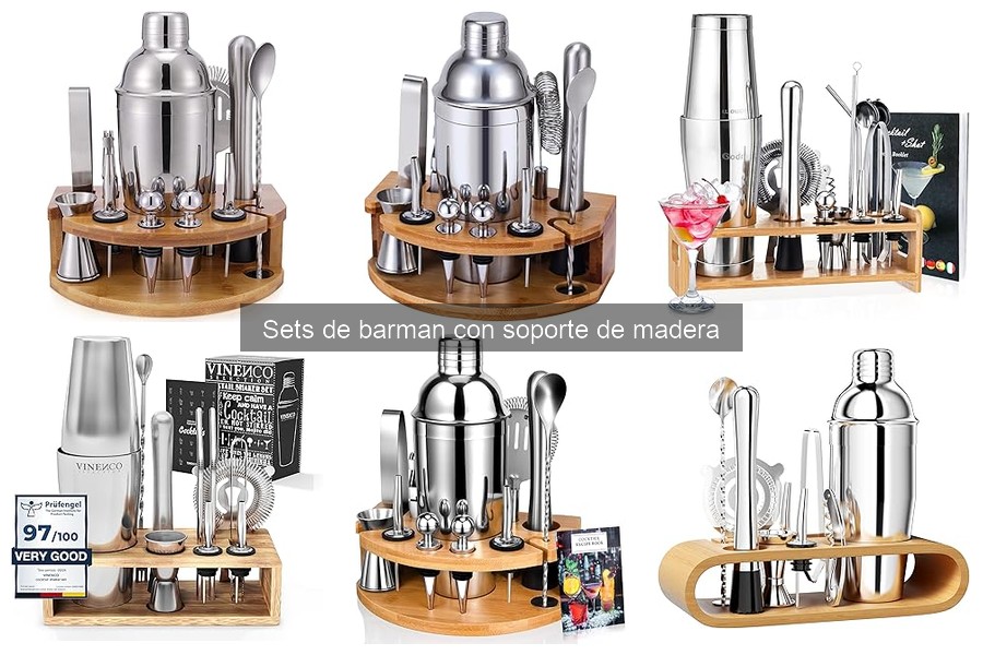 Cómo seleccionar el mejor set de barman con soporte de madera