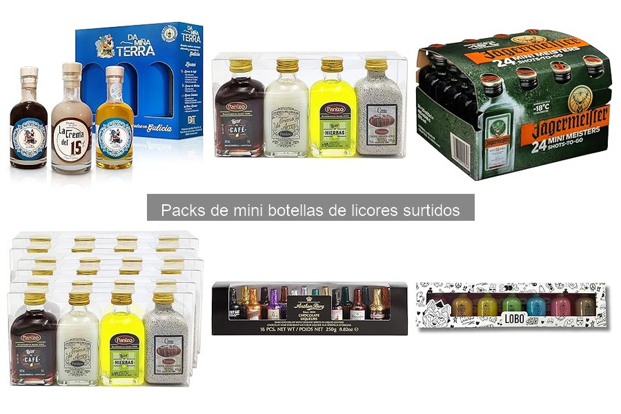 Cómo usar mini botellas de licores surtidos en cócteles