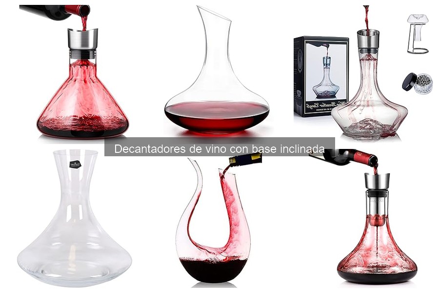 Cómo usar un decantador de vino con base inclinada