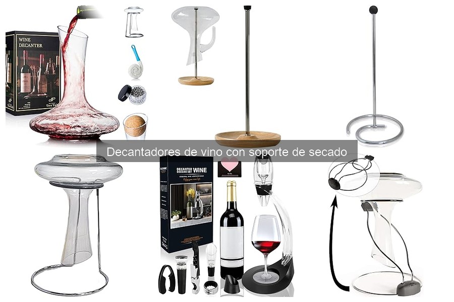 Cómo usar un decantador de vino con soporte de secado