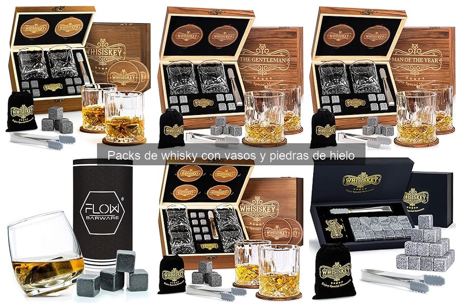 Cómo usar un pack de whisky con vaso y piedras de hielo