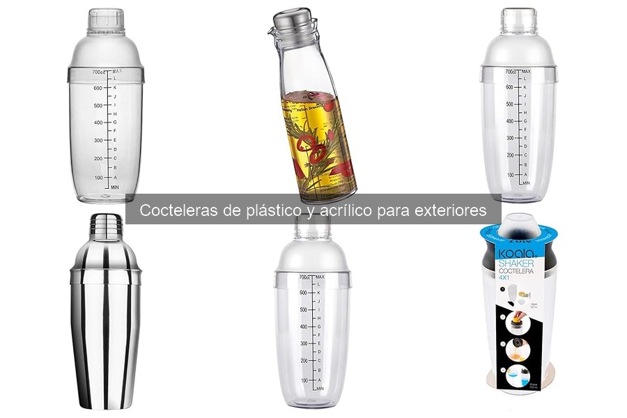 Comparativa: Cocteleras de plástico vs. metálicas para exteriores
