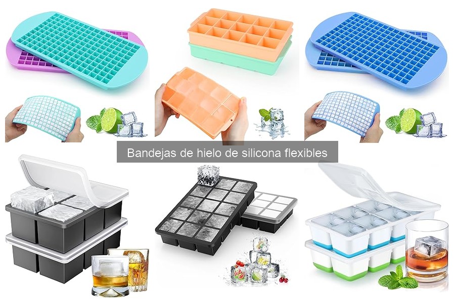 Comparativa de bandejas de hielo de silicona y tradicionales