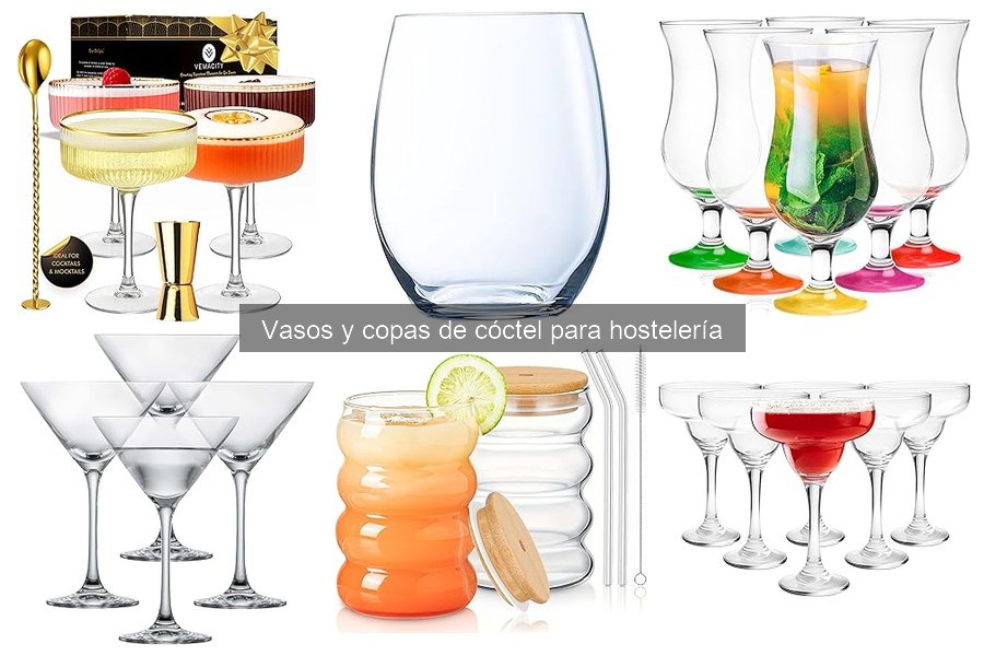 Comparativa de copas de cóctel: vidrio vs plástico