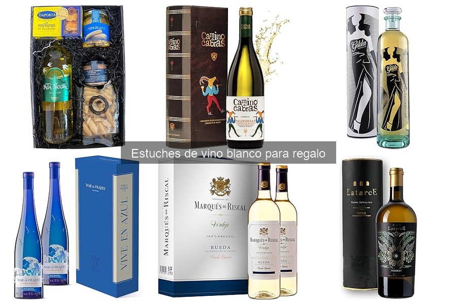 Comparativa de estuches de vino blanco y otras variedades