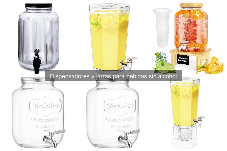 Comparativa de jarras de vidrio y plástico para bebidas sin alcohol