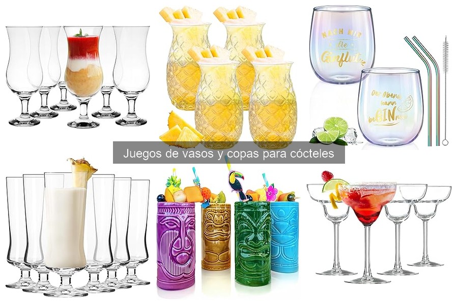 Comparativa de juegos de vasos para cócteles: diseño y precio