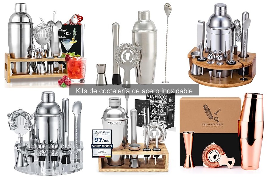 Comparativa de kits de coctelería: acero inoxidable vs plástico y vidrio