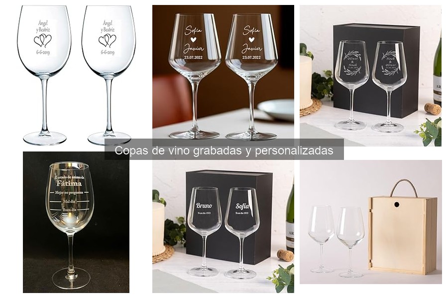 Comparativa de Materiales de Copas de Vino Grabadas
