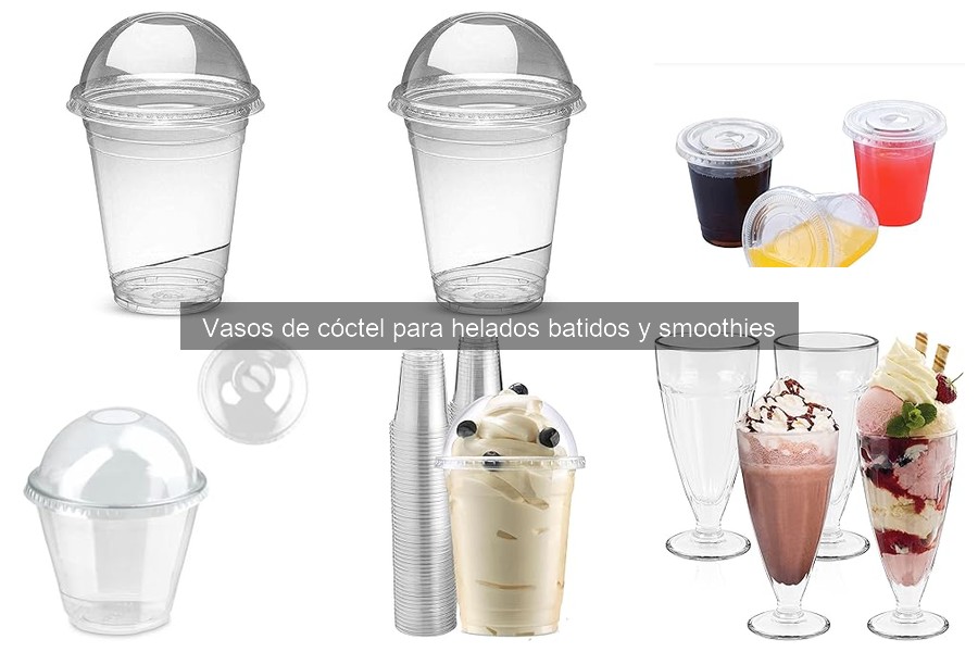 Comparativa de materiales de vasos de cóctel para smoothies