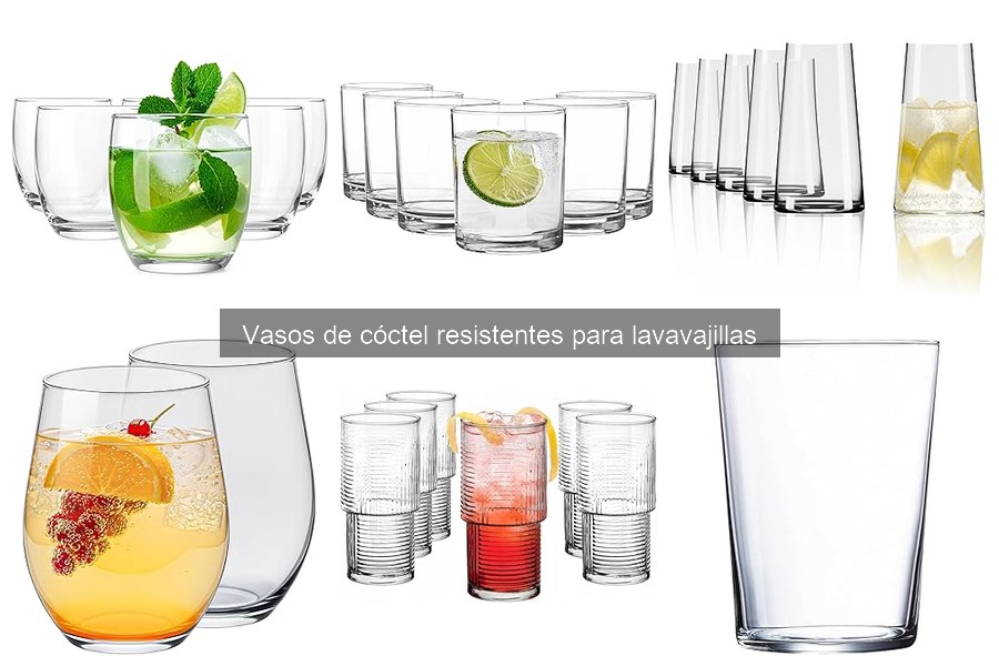 Comparativa de materiales en vasos de cóctel resistentes