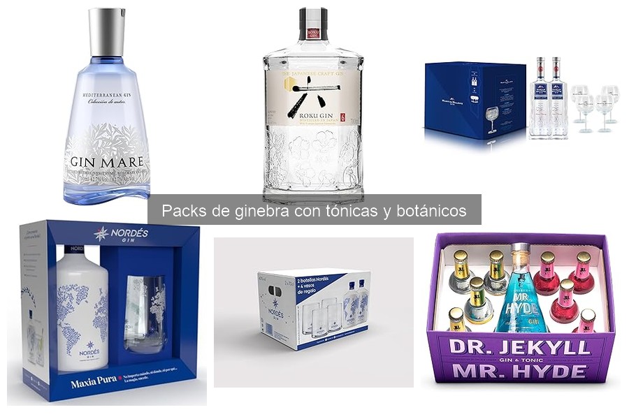 Comparativa de Packs de Ginebra con Tónicas y Botánicos