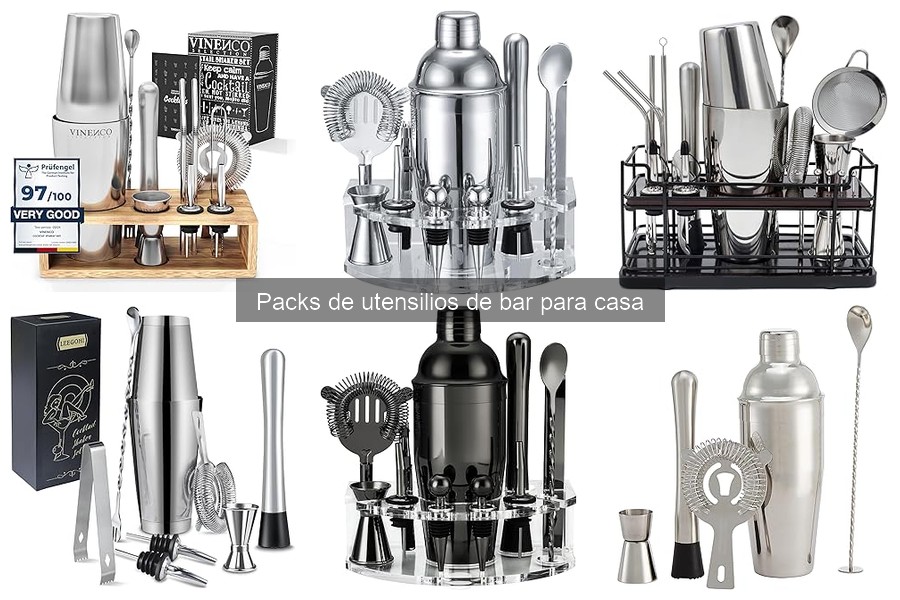Comparativa de Packs de Utensilios de Bar para Casa