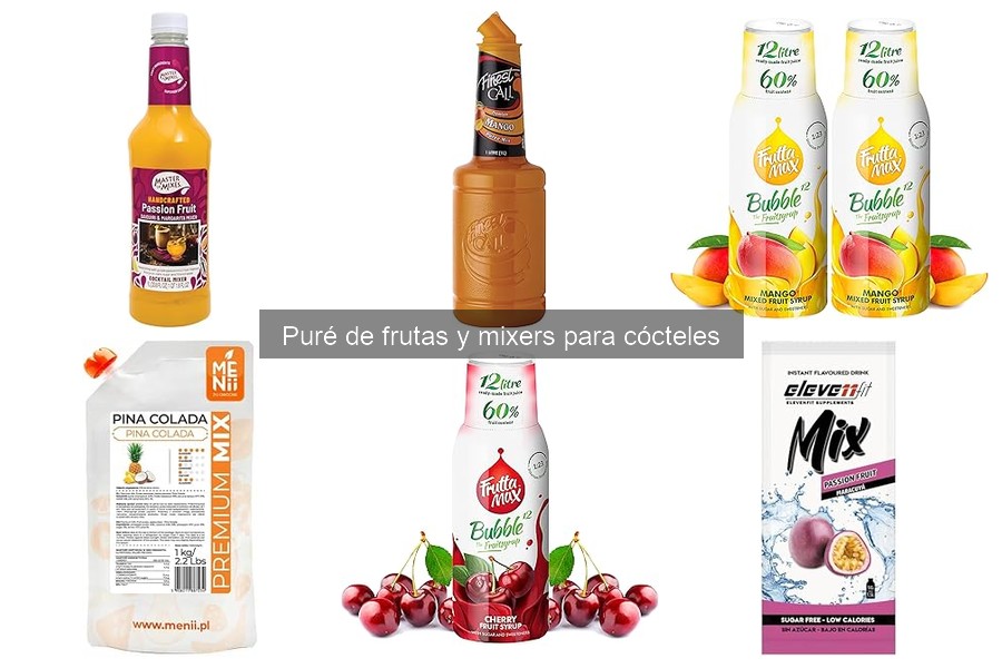 Comparativa de purés de frutas para cócteles: Mejores marcas