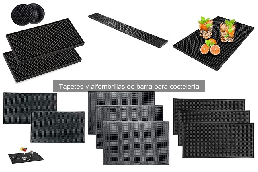 Comparativa de tapetes de goma y tela para coctelería