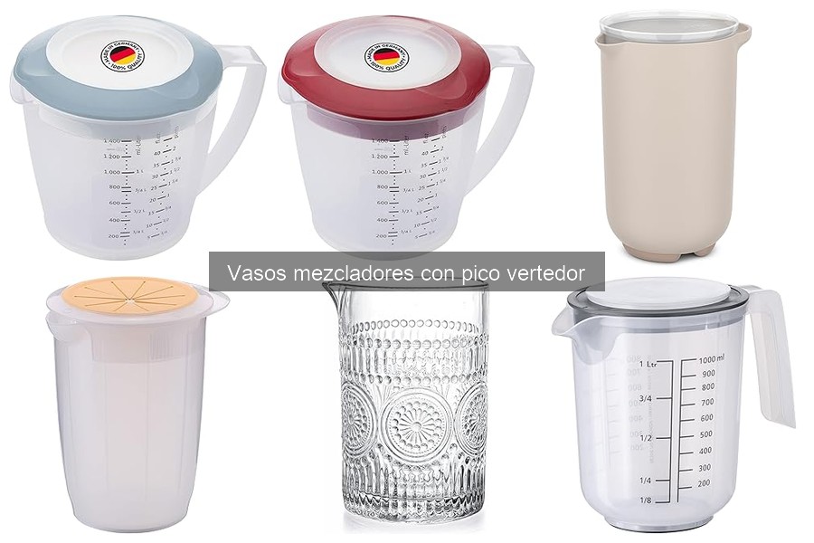 Comparativa de vasos mezcladores: con y sin pico vertedor