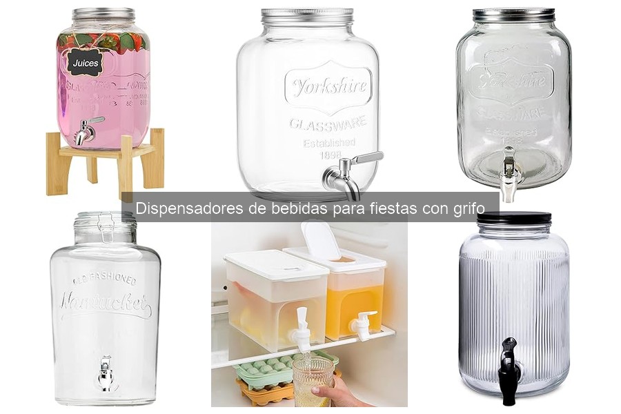 Comparativa: Dispensadores de vidrio vs plástico para fiestas