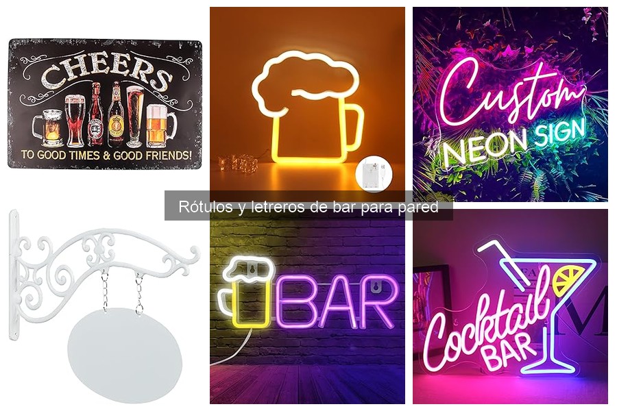 Comparativa: Rótulos de Bar Iluminados vs Sin Iluminar